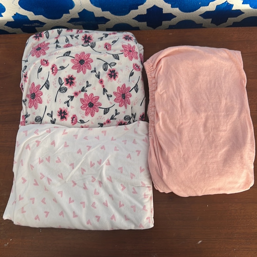CRIB SHEETS, 3 count